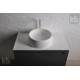 Умивальник 42*15см накладний кам`яний круглий Solid surface, VOLLE