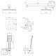 СИСТЕМА L система душевого скрытого монтажа (смеситель скрытого монтажа для душа, верхний душ 260*188мм ABS, ручной душ 86мм 1 режим, шланг),de la noche, VOLLE