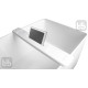 Накладна полиця на ванну, кам`яна Solid surface 870 * 115 *24мм, колір білий, VOLLE