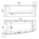 Ванна гідромасажна 1700*750*630мм акрилова лiва, VOLLE
