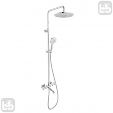 SISTEMA E система душова (термостат для ванни, верхній душ 244 мм ABS коло, ручний душ 120 мм 3 режими, шланг 160 см), cromo, VOLLE