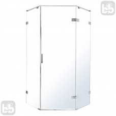 NEMO душова кабіна 5-ти кутна 90*90*195см, права, розпашна, прозоре скло 8мм, дзеркальний хром, VOLLE
