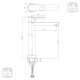 SOLAR смеситель для раковины высокий, 35 мм, хром, VOLLE
