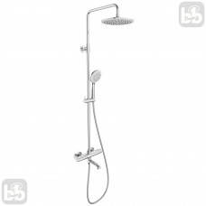 SISTEMA E система душова (термостат для ванни, верхній душ 230 мм ABS коло, ручний душ 121 мм 3 режими, шланг 160 см), cromo, VOLLE