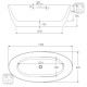 Ванна 170*82*58,5см, отдельностоящая, овальная, с сифоном, VOLLE