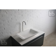 Умивальник 59,5*34,5*10,5см накладний кам`яний Solid surface, VOLLE