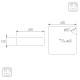 VOLLE раковина 43*43*12см, накладная с отверстием под смеситель, квадратная, VOLLE