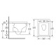 LIBRA унітаз 52*35*33см підвісний Rimless, сидіння Slim slow-closing, VOLLE (13-41-160)