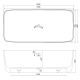 Ванна окремо стояча кам`яна Solid surface 1680 * 800 * 530mm, VOLLE (12-40-034)