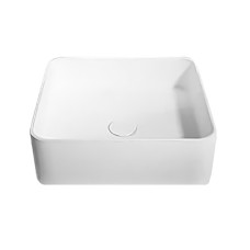 Умивальник 40*40*12,5см накладний кам`яний Solid surface, VOLLE (13-40-210)