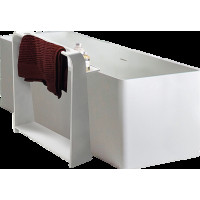 Полиця-рушникотримач 55*15*68см підлогова кам'яна Solid surface, VOLLE (18-40-128)