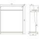 Полиця-рушникотримач 55*15*68см підлогова кам'яна Solid surface, VOLLE (18-40-128)