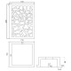 Декоративний ажурний світильник, кам`яний Solid surface 150*150*220mm, VOLLE (18-40-138)