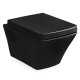 TEO black унитаз 53*35,5*40см подвесной в комплекте с сиденьем slow-closing, VOLLE (13-88-422black)