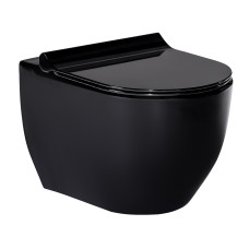 Black Amadeus унітаз підвісний чорний, сидіння тверде Slim slow-closing, VOLLE (13-06-055Black)