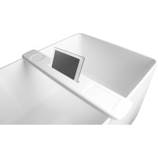 Накладна полиця на ванну, кам`яна Solid surface 870 * 115 *24мм, колір білий, VOLLE (18-40-403)