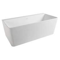Ванна пристінна окремостояча кам`яна Solid surface 1650 * 800 * 590мм, VOLLE (12-40-051)