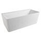 Ванна пристінна окремостояча кам`яна Solid surface 1650 * 800 * 590мм, VOLLE (12-40-051)