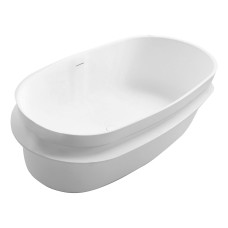 Ванна окремостояча кам`яна Solid surface 1630 * 750 * 530мм з поличкою, VOLLE (12-40-054)