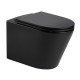 NEMO BLACK Rimless унітаз 51,5*35,5*36,5см підвісний, матовий, сидіння тверде Slim slow-closing, VOLLE (13-17-316 Black)