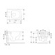 SOLO Rimless унитаз подвесной, сиденье твердое Slim slow-closing 51*35,5*33 см, VOLLE (13-55-111)