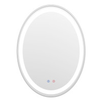 VOLLE Зеркало овальное 60*80см, в алюминиевой раме, с подсветкой, диммером, подогревом зеркала, бронзовый никель, (16-40-600S)