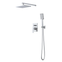 VOLLE SISTEMA L система душова прихованого монтажу (змішувач прихованого монтажу для душа, верхній душ 260*188мм ABS, ручний душ 86мм 1 режим, шланг), cromo, (1582.090301)