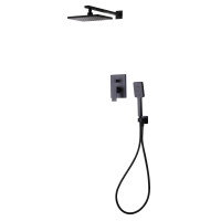 VOLLE SISTEMA L система душова прихованого монтажу (змішувач прихованого монтажу для душа, верх.душ 260*188мм ABS, руч.душ 86мм 1 режим, шланг),de la noche, (1582.090304)