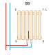 Дизайнерський вертикальний радіатор Praktikum1600мм/349мм Betatherm