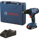 Bosch Шурупокрут-дриль ударний акумуляторний GSB 183-LI 18В 1х2А·год 21-56Нм 374-1815об·хв кейс 1.2кг (06019K9101)