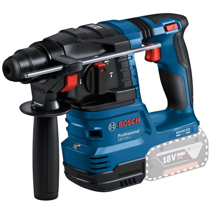 Bosch Перфоратор GBH 185-LI, акумуляторний, 18В, SDS-Plus, 1.9Дж, безщітковий, 1х4.0Ah (0611924022)