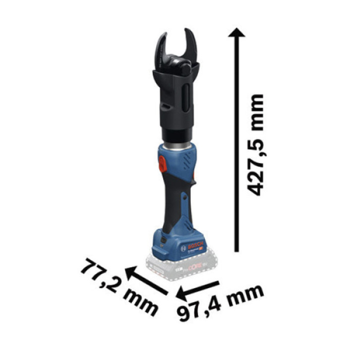 Акумуляторний гідравлічний різак Bosch GKH 18B-50 Professional, без акумулятора та з/п в XL-BOXX (06019P0000)