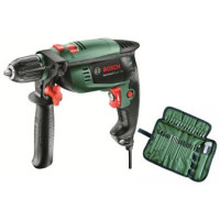 BOSCH Дриль ударний UniversalImpact 700 + 39 шт, 700Вт, 3000 об/хв, ШЗП, 1.7кг, 39 насадок, кейс (060313100A)