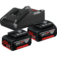 BOSCH Акумуляторні батареї з ЗУ , комплект 2 шт, GBA 18Вх4.0A*год + GAL 18V-40 (1600A019S0)