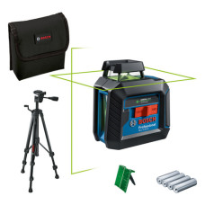 Лазерний нівелір Bosch Professional GLL 2-20 G зі штативом, відбивачем, 4 батарейками та чохлом (0601065001) (0601065001)