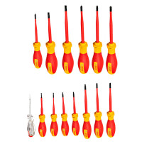 Набір викруток Bosch Professional VDE SL, PH, PZ, TX з однополюсним індикатором фази, 14 шт у L-BOXX 102 (1600A02NF9) (1600A02NF9)