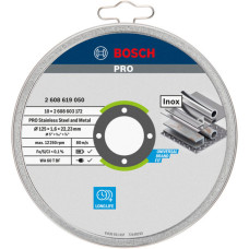 Круг відрізний Bosch Standard for Inox 125х1.6х22.23 мм, 10 шт (2608619050) (2608619050)