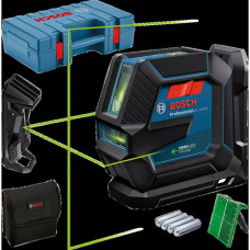 Нівелір лазерний Bosch Professional GLL2-15G+LB10+DK10 до 15м, ±0.3мм/м, 4AAx1.5В, IP64, штатив, кейс, 0.57кг (0601063W02)