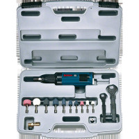 Шліфмашина пряма пневматична Bosch Professional 320Вт шліфкруг до 40мм 22000об/хв цанга 6мм набір осностки 1.6кг кейс (0607260110)