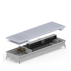 Внутрішньопідлоговий конвектор  Carrera SV Inox 280х2500х120+вент. DC24V (SVI24dc_28/250/12)