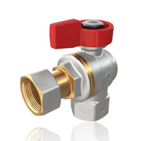 Кран кульовий кутовий з накидною гайкою 3/4" ВВ, флажкова рукоятка (R781PX014)