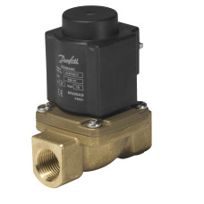 Електромагнітний клапан, EV225B, Функція: НЗ, G, 1/2, 2.200 м³/год, PTFE 032U380429 Danfoss 