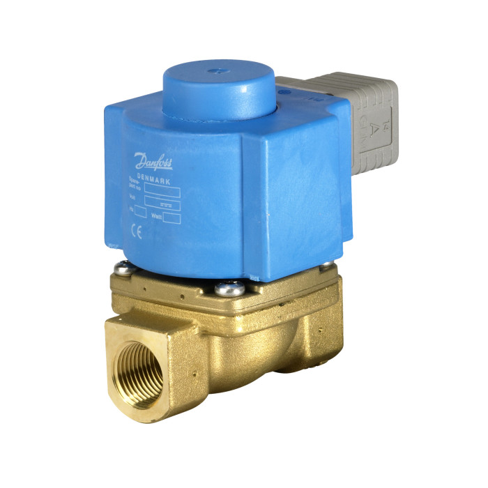 Електромагнітний клапан, EV225B, Функція: НЗ, G, 1/2, 2.200 м³/год, PTFE 032U380402 Danfoss 