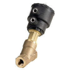 Клапан з похилим шпинделем і зовнішнім управлінням, AV210B, G, 3/4, PTFE, Функція: НЗ 042N4404 Danfoss 