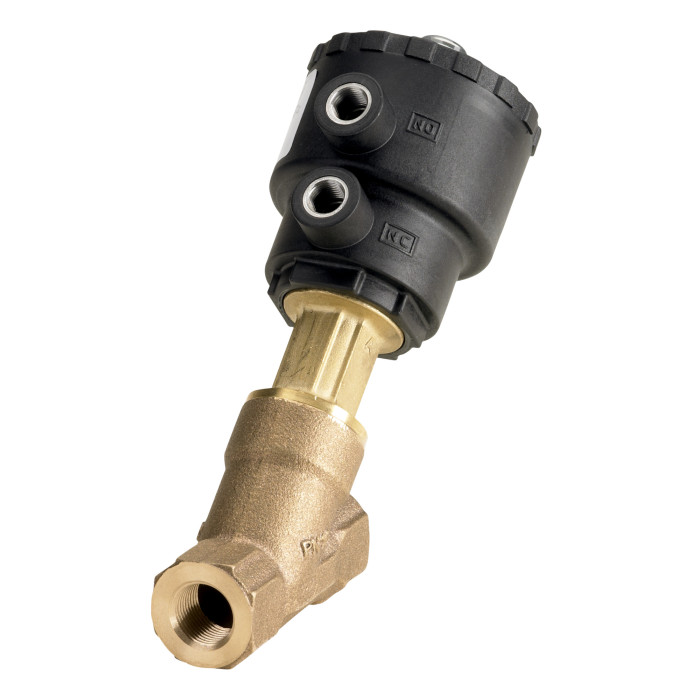 Клапан з похилим шпинделем і зовнішнім управлінням, AV210C, G, 3/4, PTFE, Функція: НЗ 042N4405 Danfoss 