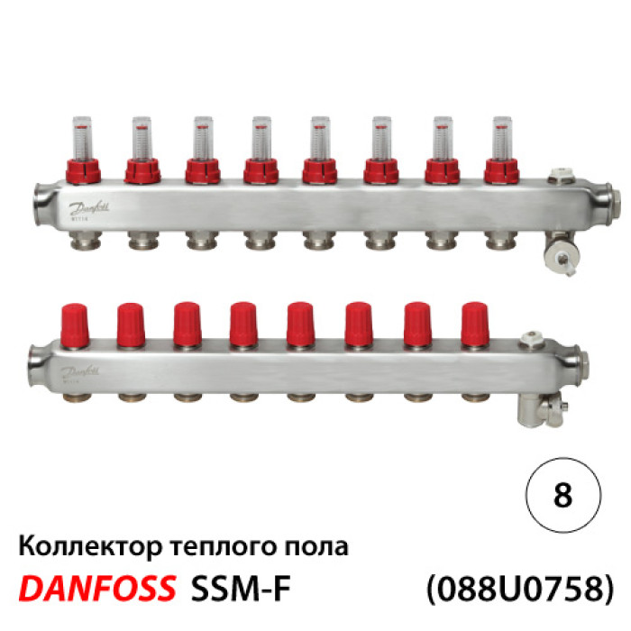 Колектор SSM 8+8, з витратомірами (088U0758)