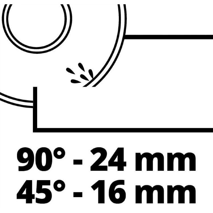 Einhell Плиткоріз акум TE-TC 18/115 Li - Solo, 18В, PXC, 3800 об/хв, диск 115х22.2 мм, різ 24 мм (4301190)