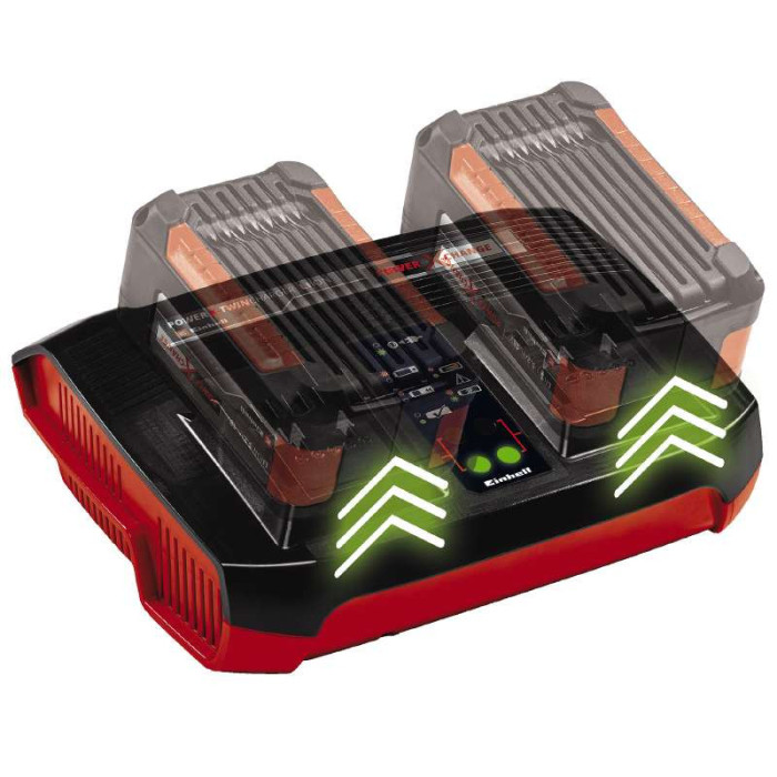 Комплект Einhell Power X-Change із двох акумуляторів 18V 4 Ah та подвійного зарядного пристрою (4512112)