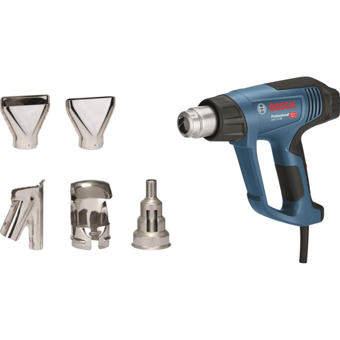 Bosch Фен будівельний GHG 23-66 +АС, 2300Вт, 50-650°C, 150 -500л•хв, 0.89кг (06012A6301)