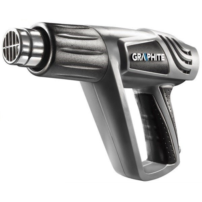 Фен будівельний GRAPHITE2000Вт 80/600°С 350/550л·хв 0.9кг (59G524)